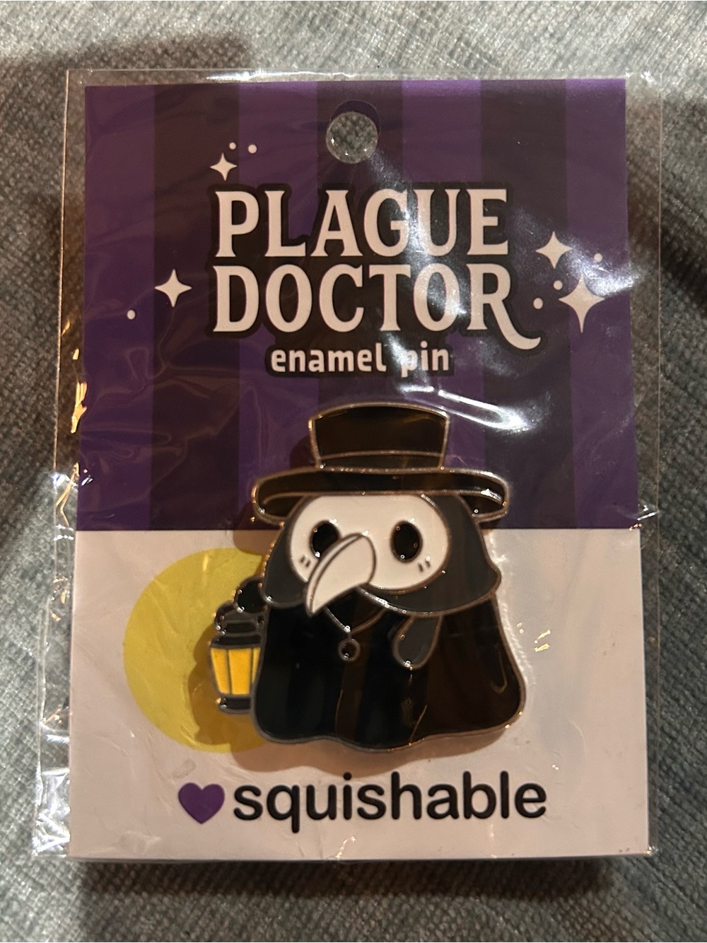 Squishable Plague Doctor Enamel Pin NIP